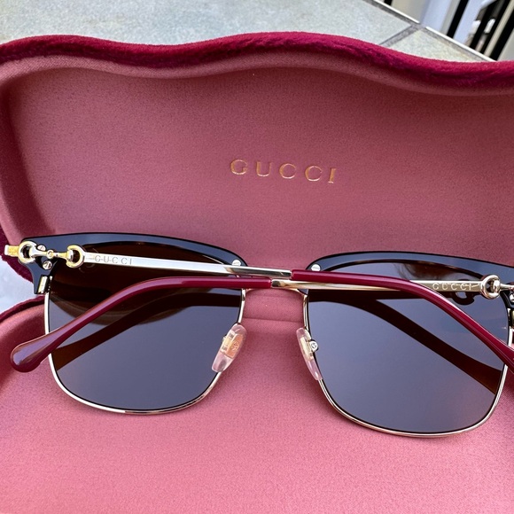 NWT Gucci 56mm Horsebit Unisex sunglasses full inclusion 56-18-145 - Picture 12 of 16